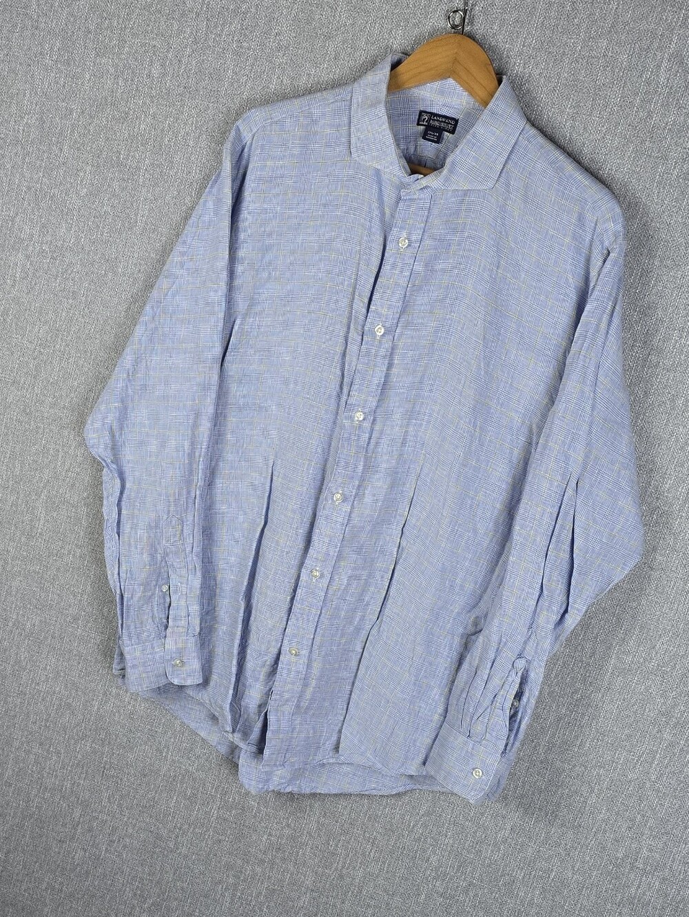 Lands' End Baird McNutt Irish Linen L/S Button Down Shirt 100% Linen 17 1/2-35